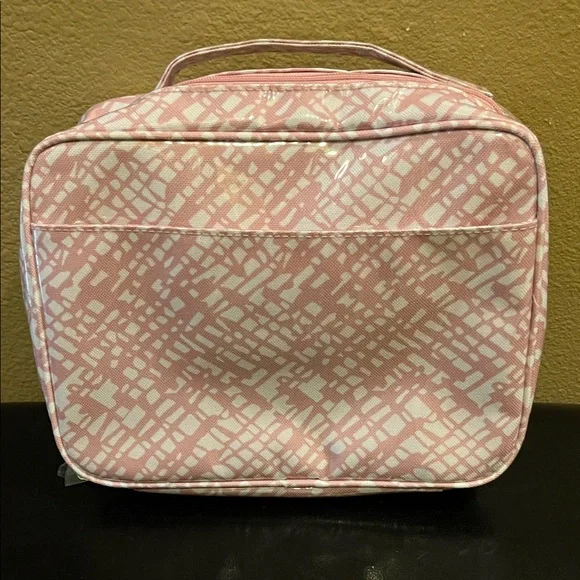 Estee Lauder Pink & White Cosmetic/Toiletry Zipped Bag, NWOT - Picture 1 of 6